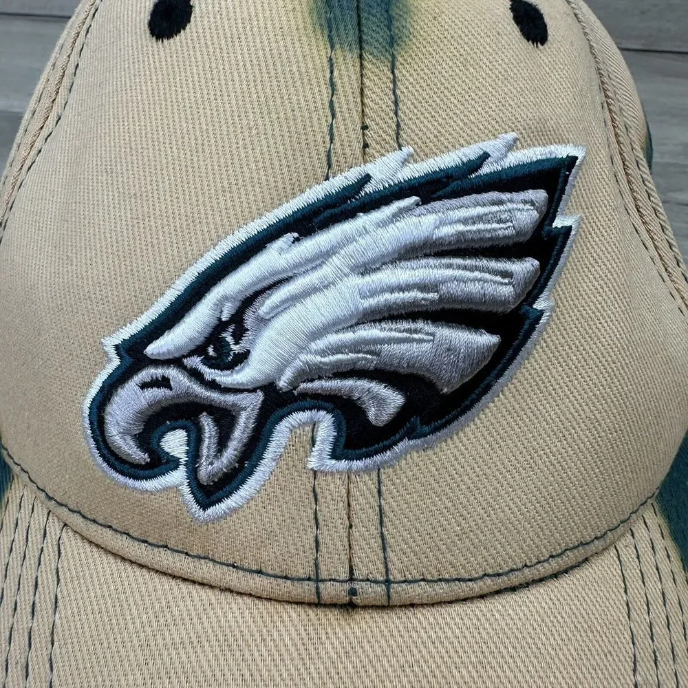 Philadelphia Eagles NFL Team Apparel hat Yellow Green One Size Strap‎ Back